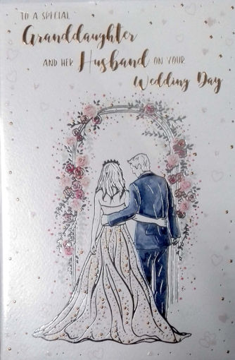 Picture of GRANDDAUGHTER & HER HUSBAND WEDDING CARD